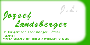 jozsef landsberger business card